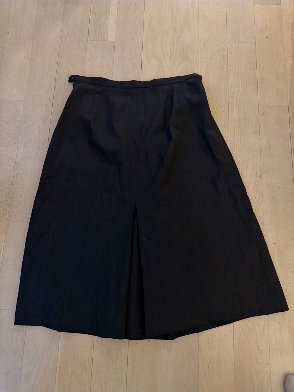 Brooks Brothers Wool Gray A-Line Midi Skirt